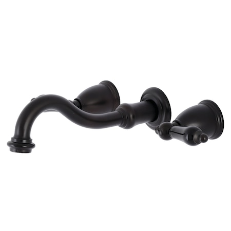 Kingston Brass KS3125PKL Duchess 2-Handle Wall Mount Bathroom Faucet, Oil Rubbed Brnz KS3125PKL